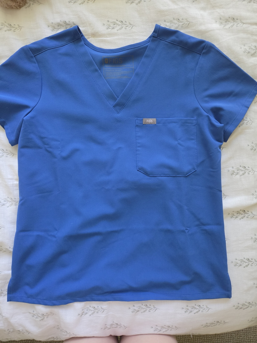 Women's Short Sleeve Crew Neck Top in Blue